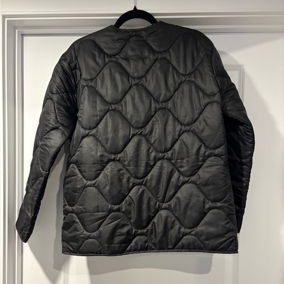 Anine Bing Black Quilted Button-Front Puffer Jacket - Picture 4 of 4